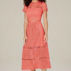 Bebe Jenna Dress Embroidery cutout Eyelet dress worn once